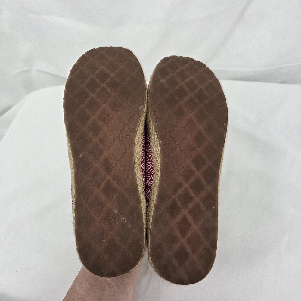 Ugg Australia Syleste Scallop Women's Pink Patterned Espadrilles Sz 8 - Picture 7 of 9